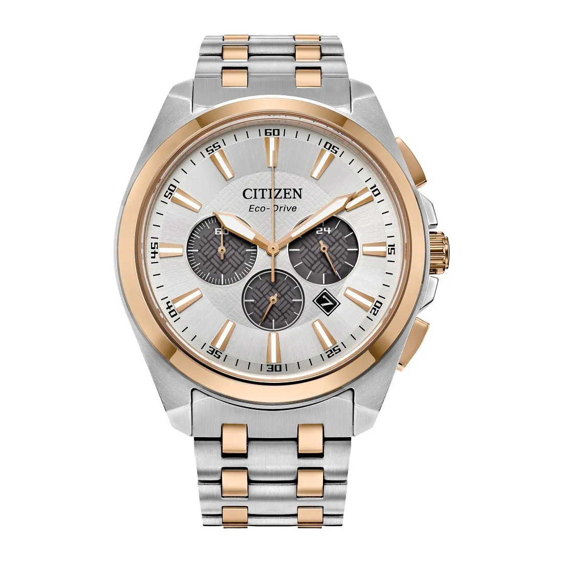 Citizen Peyten Mens Eco Drive Two Tone Chronograph Watch
