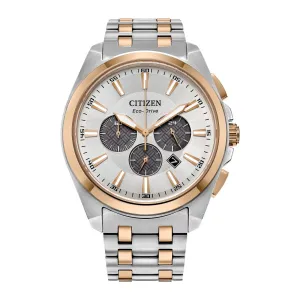 Citizen Peyten Mens Eco Drive Two Tone Chronograph Watch