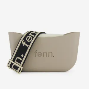 Classic Handbag - Stone - Beige Inner - Beige On Black Strap
