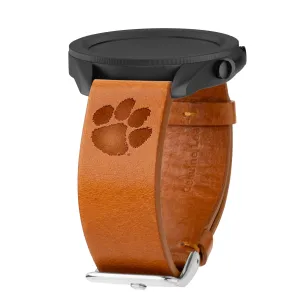 Clemson Tigers Premium Leather Samsung Galaxy Watch Band