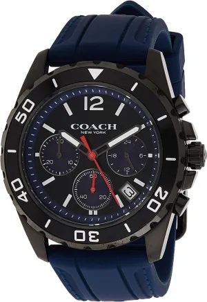 Coach Kent Chronograph Blue Silicon Strap Men's Watch 14602566