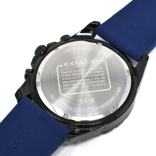 Coach Kent Chronograph Blue Silicon Strap Men's Watch 14602566
