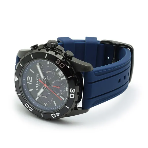 Coach Kent Chronograph Blue Silicon Strap Men's Watch 14602566