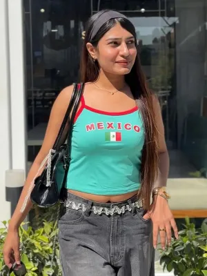 Contrast Strap Tank Top