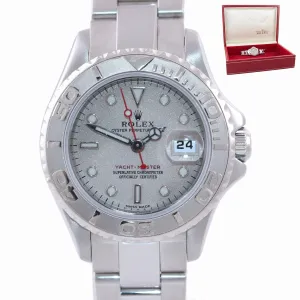 Copy of MINT Rolex Yacht-Master 169622 Steel Platinum Dial Rolesium 29mm Watch Box