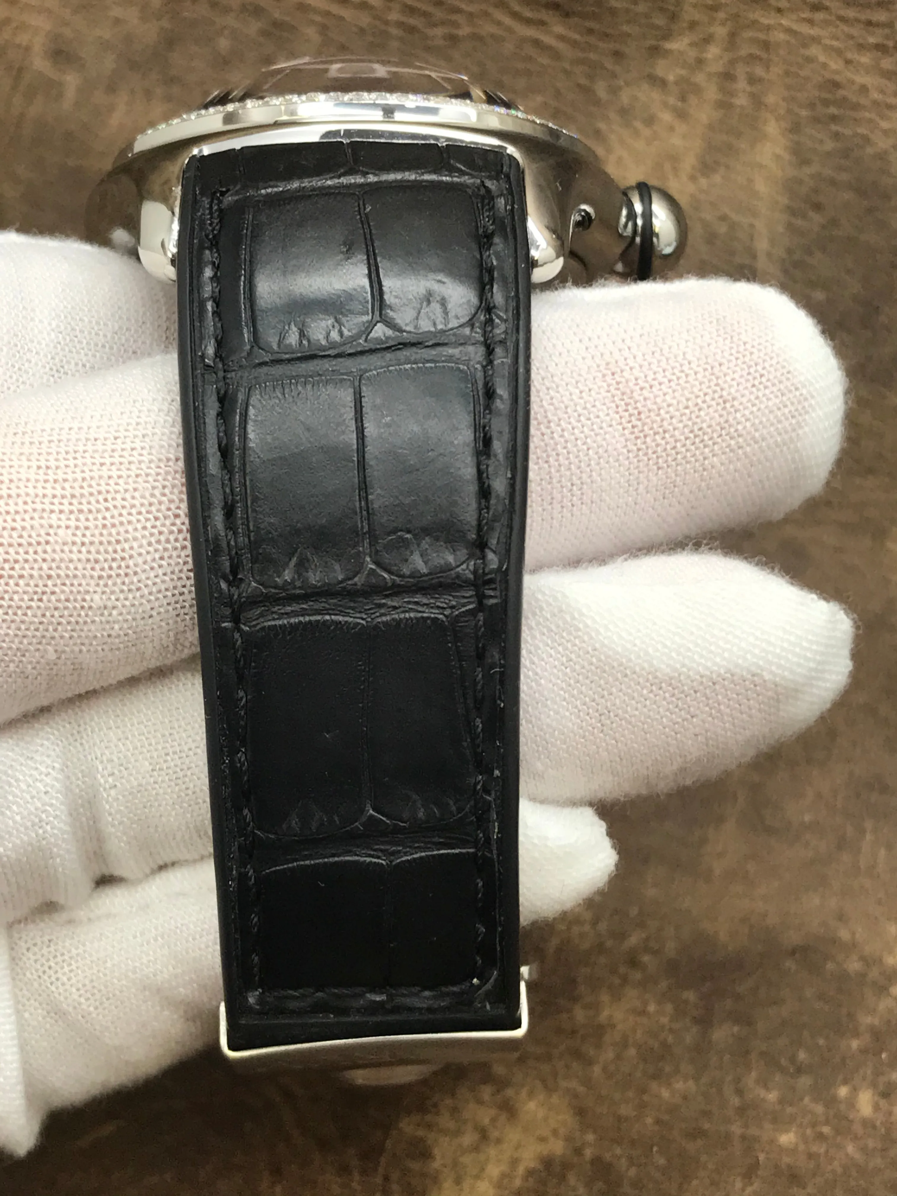 Corum Bubble Bubble Steel Diamond 163.150.20 Black Dial Quartz Men's Watch