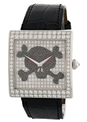 Corum Buckingham Pirate 024.201.69 18k White Gold Diamond Watch