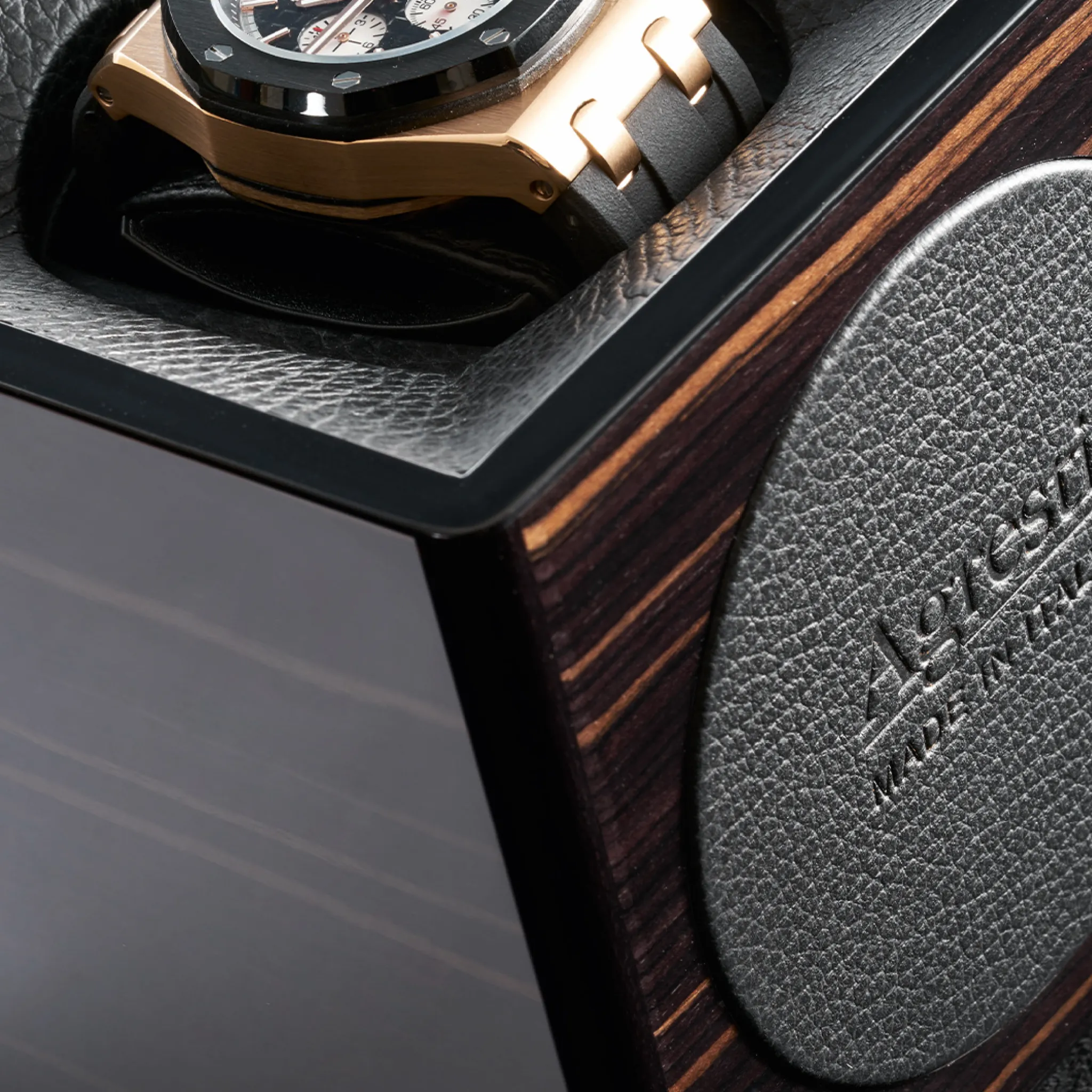 Cube Leather Watch Box | Agresti Tempo Unicco Rosso