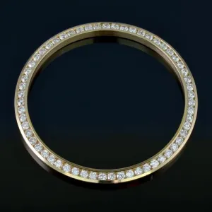 Custom Mined Diamond 26 mm Bezel To Fit Rolex Datejust Or Watch 2.25 Carats