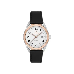 Daniel Klein Arcadia Men Analog Watch DK.1.13692-4 Black Leather Strap