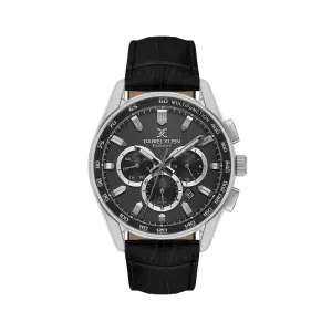 Daniel Klein Exclusive Men's Chronograph Watch Black Genuine Leather  DK.1.14002