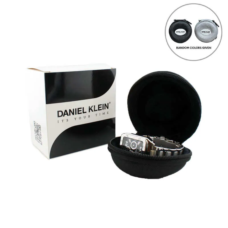 Daniel Klein Exclusive Men's Chronograph Watch Black Genuine Leather  DK.1.14006