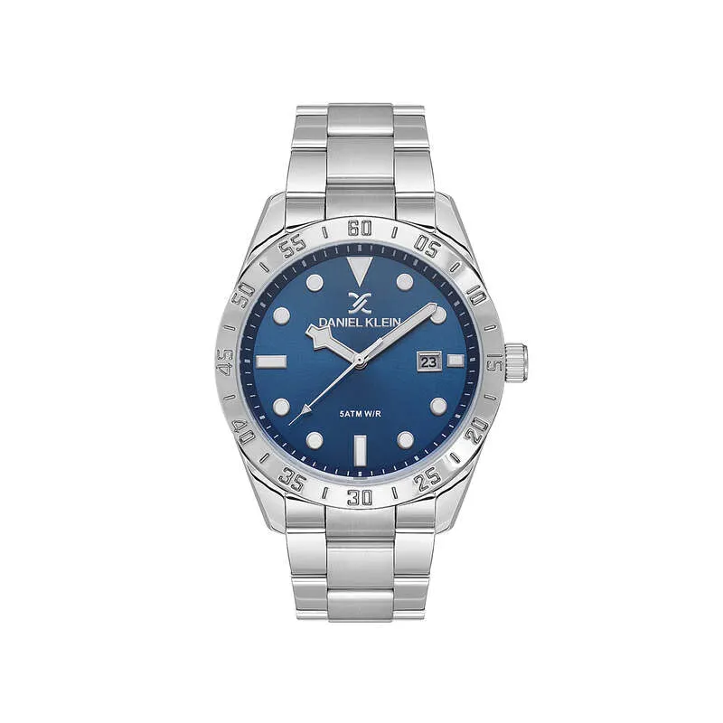 Daniel Klein Premium Men Analog Watch DK.1.13654-2 Silver Stainless Steel Strap