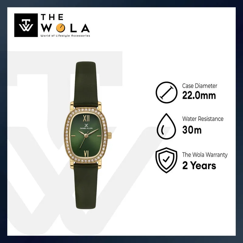 Daniel Klein Premium Women's Analog Watch Green Genuine Leather  DK.1.13943