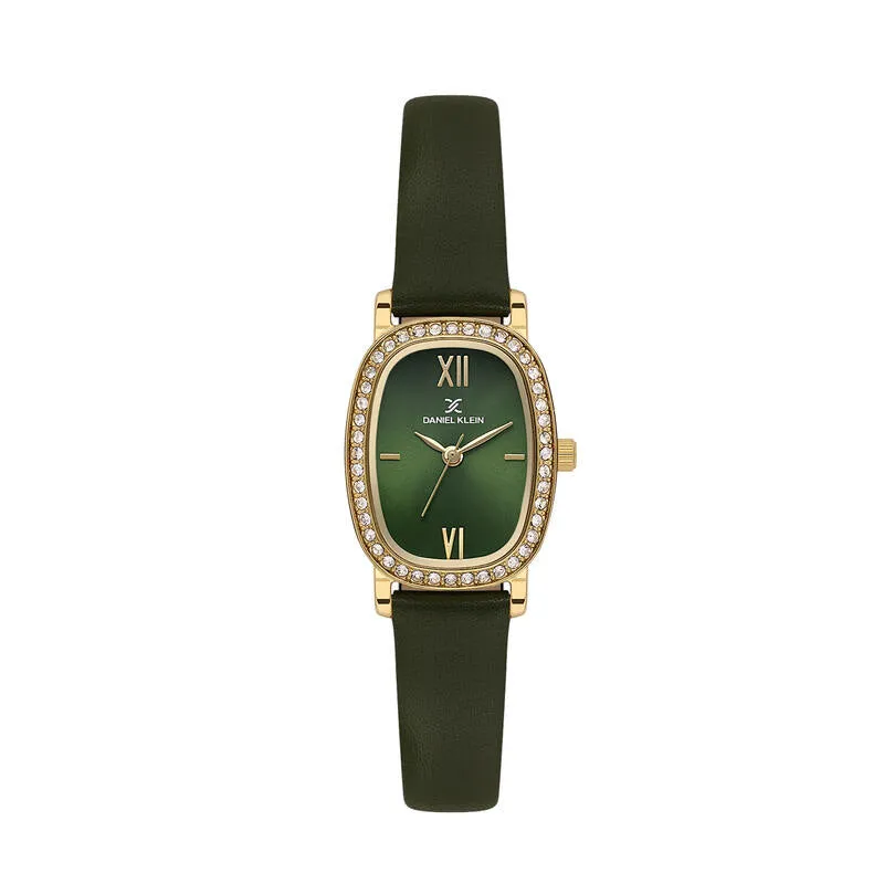 Daniel Klein Premium Women's Analog Watch Green Genuine Leather  DK.1.13943