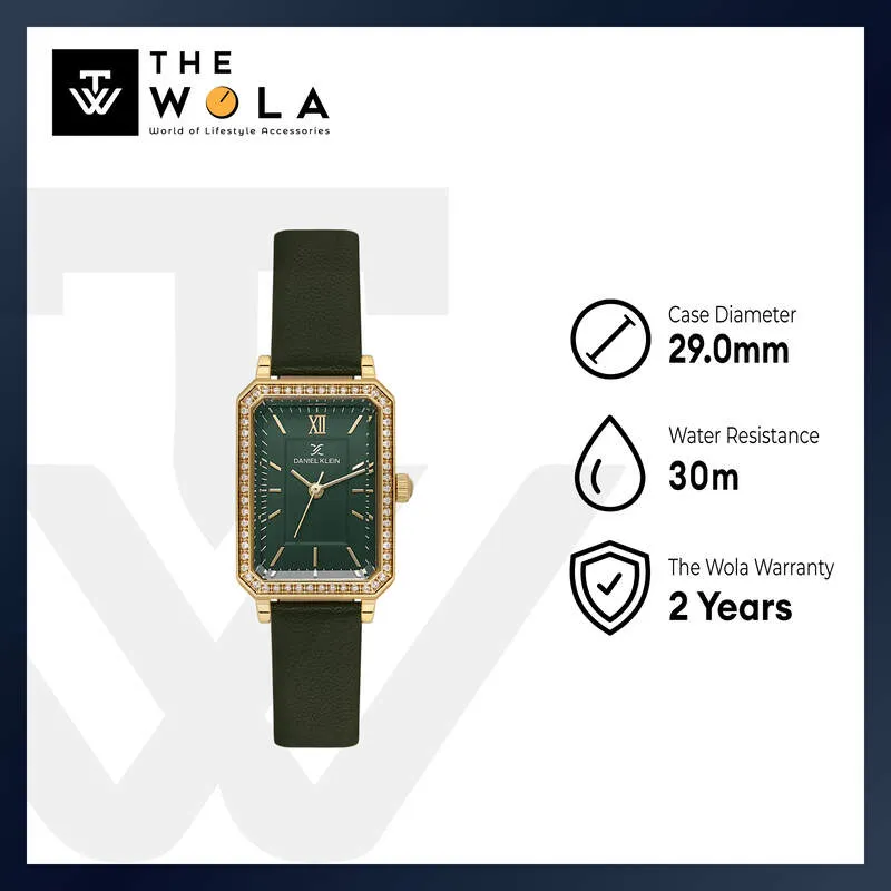 Daniel Klein Premium Women's Analog Watch Green Genuine Leather  DK.1.13971