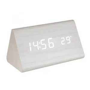 Desteptator digital LED, alb, lemn, OC 07
