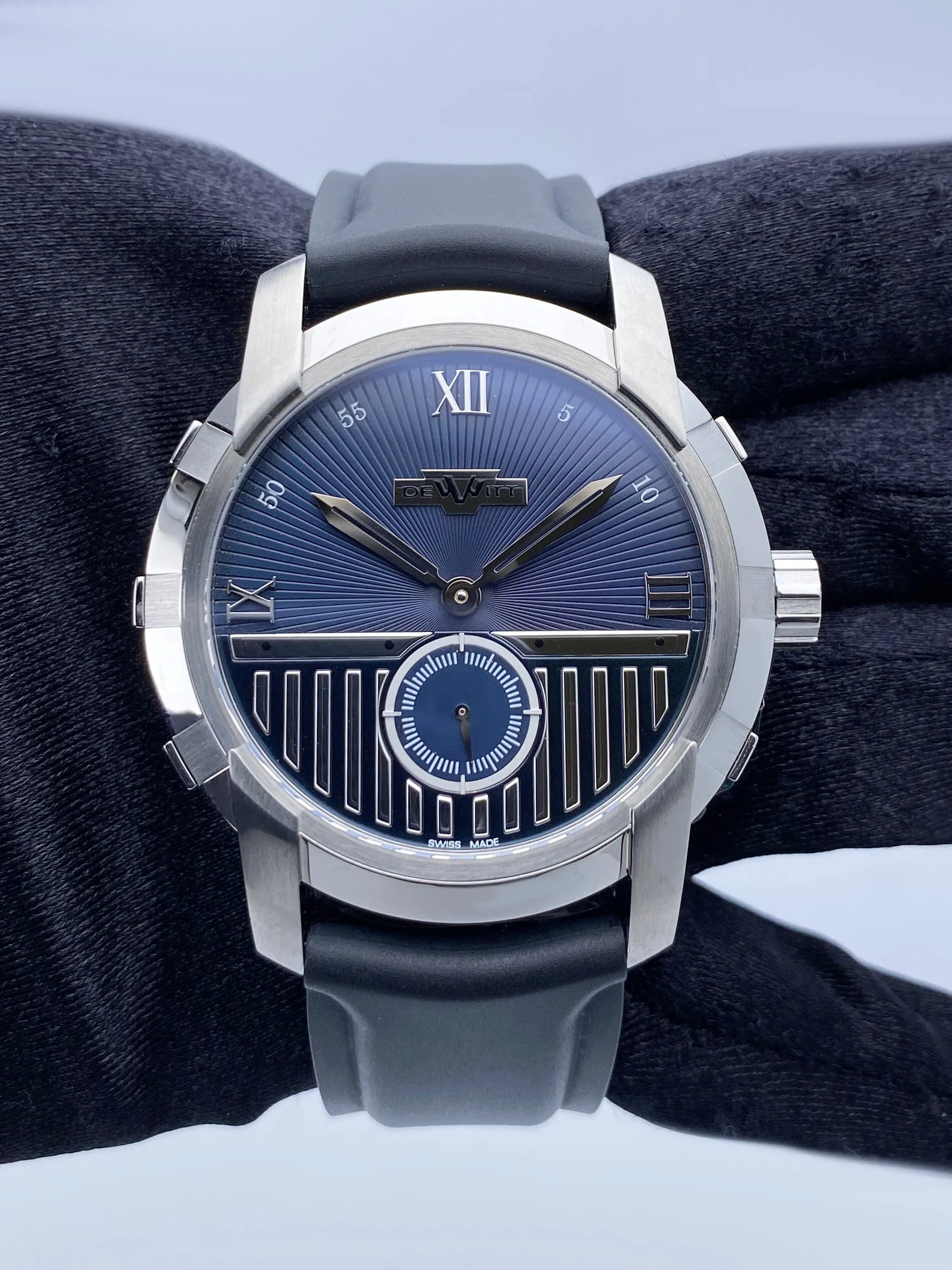 Dewitt Academia FTV.PTS Blue Dial Mens Watch Box Papers