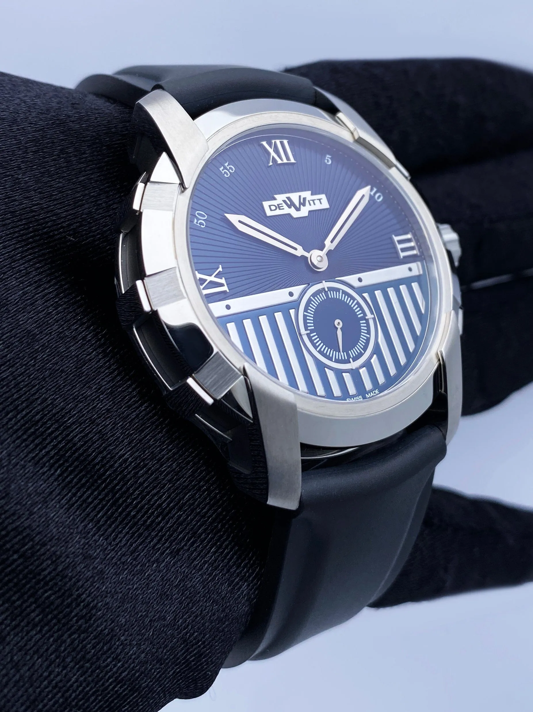 Dewitt Academia FTV.PTS Blue Dial Mens Watch Box Papers