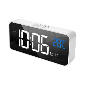 Digital Clock Mirrored White