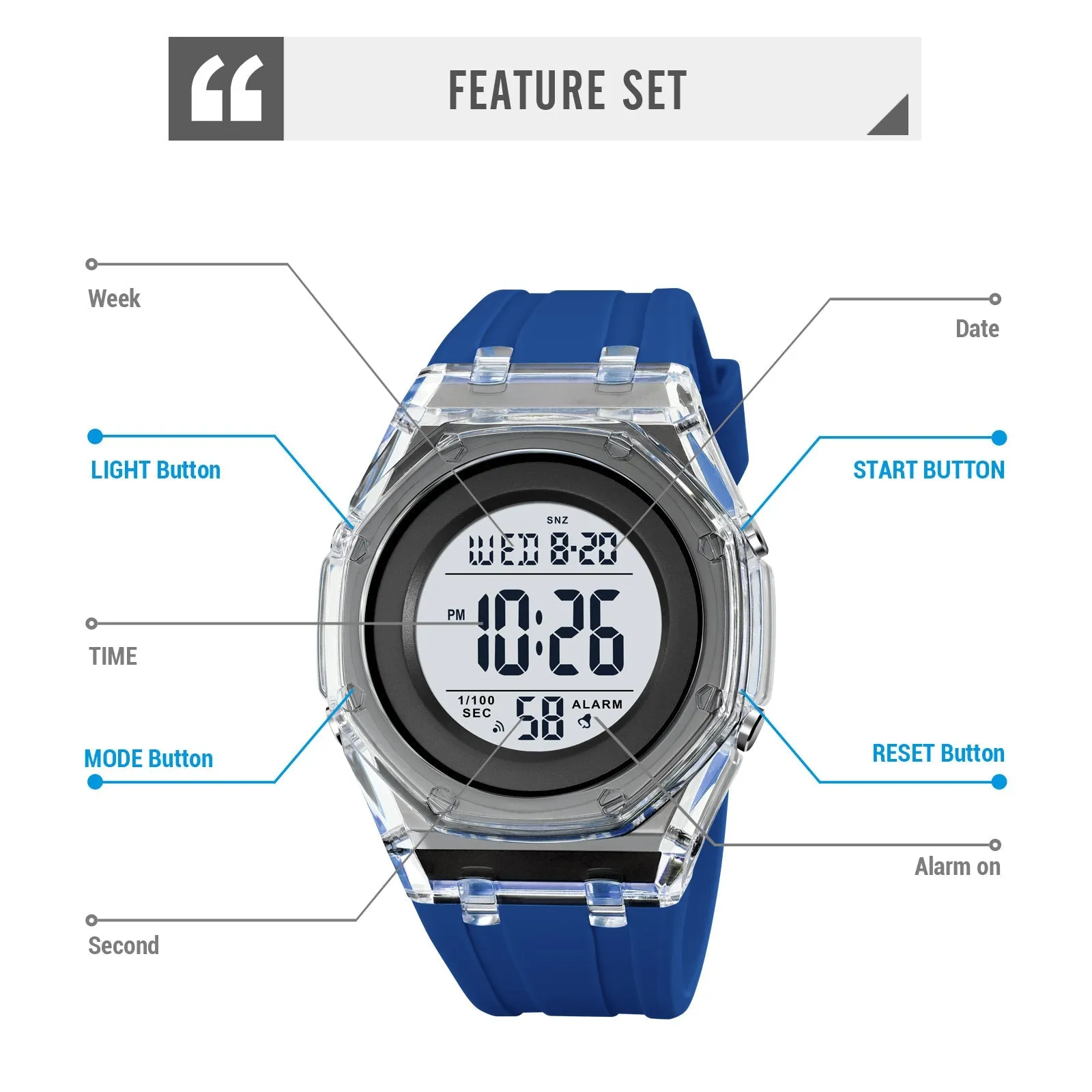 Digital Sports Watch Perfect Accessory for Any Active Lifestyle - 2063