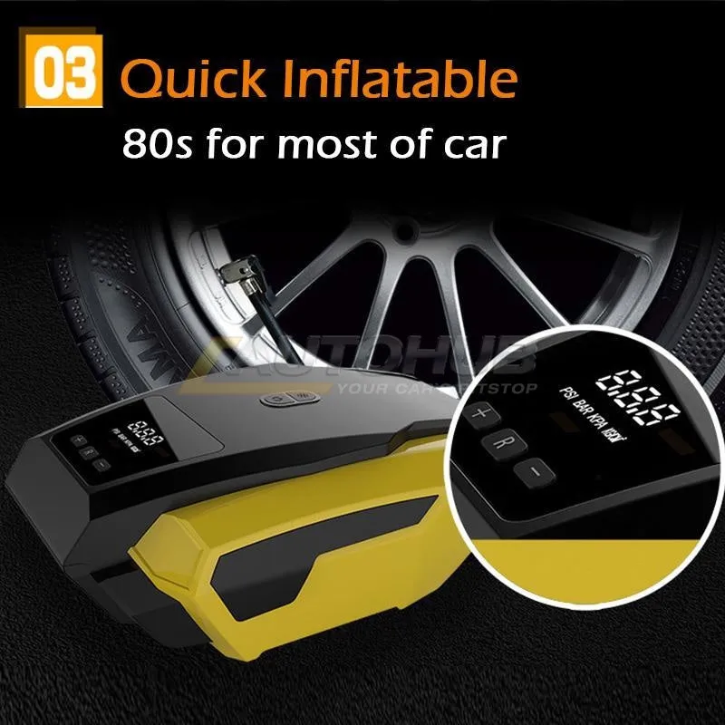 Digital Tire Air Compressor Portable With LED Light