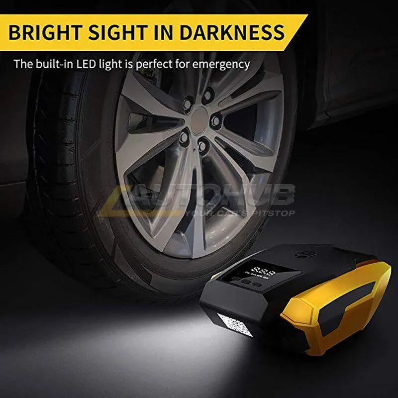 Digital Tire Air Compressor Portable With LED Light