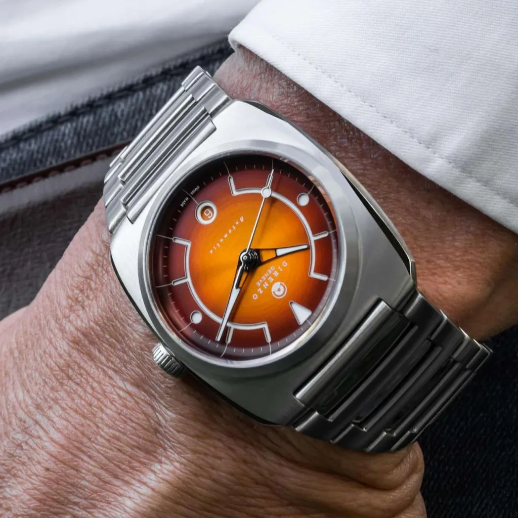 Direnzo DRZ02R Aerolite Burnt&nbsp;Orange Date - Swiss&nbsp;Made