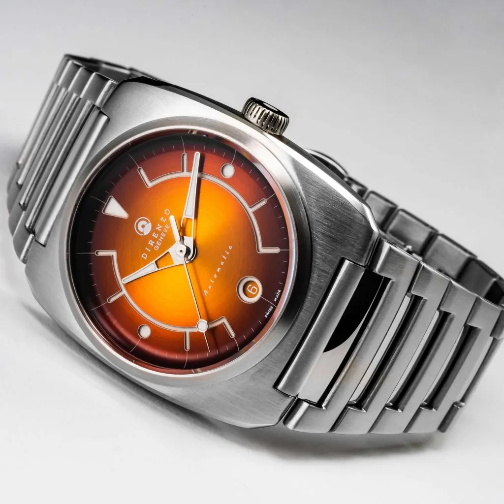 Direnzo DRZ02R Aerolite Burnt&nbsp;Orange Date - Swiss&nbsp;Made