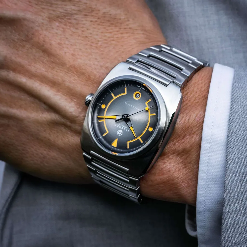 Direnzo DRZ02R Aerolite Grey&nbsp;&amp;&nbsp;Orange Date - Swiss&nbsp;Made