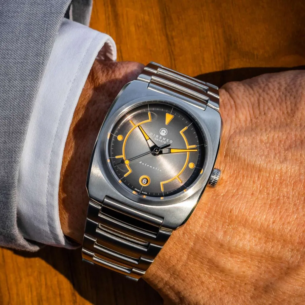 Direnzo DRZ02R Aerolite Grey&nbsp;&amp;&nbsp;Orange Date - Swiss&nbsp;Made