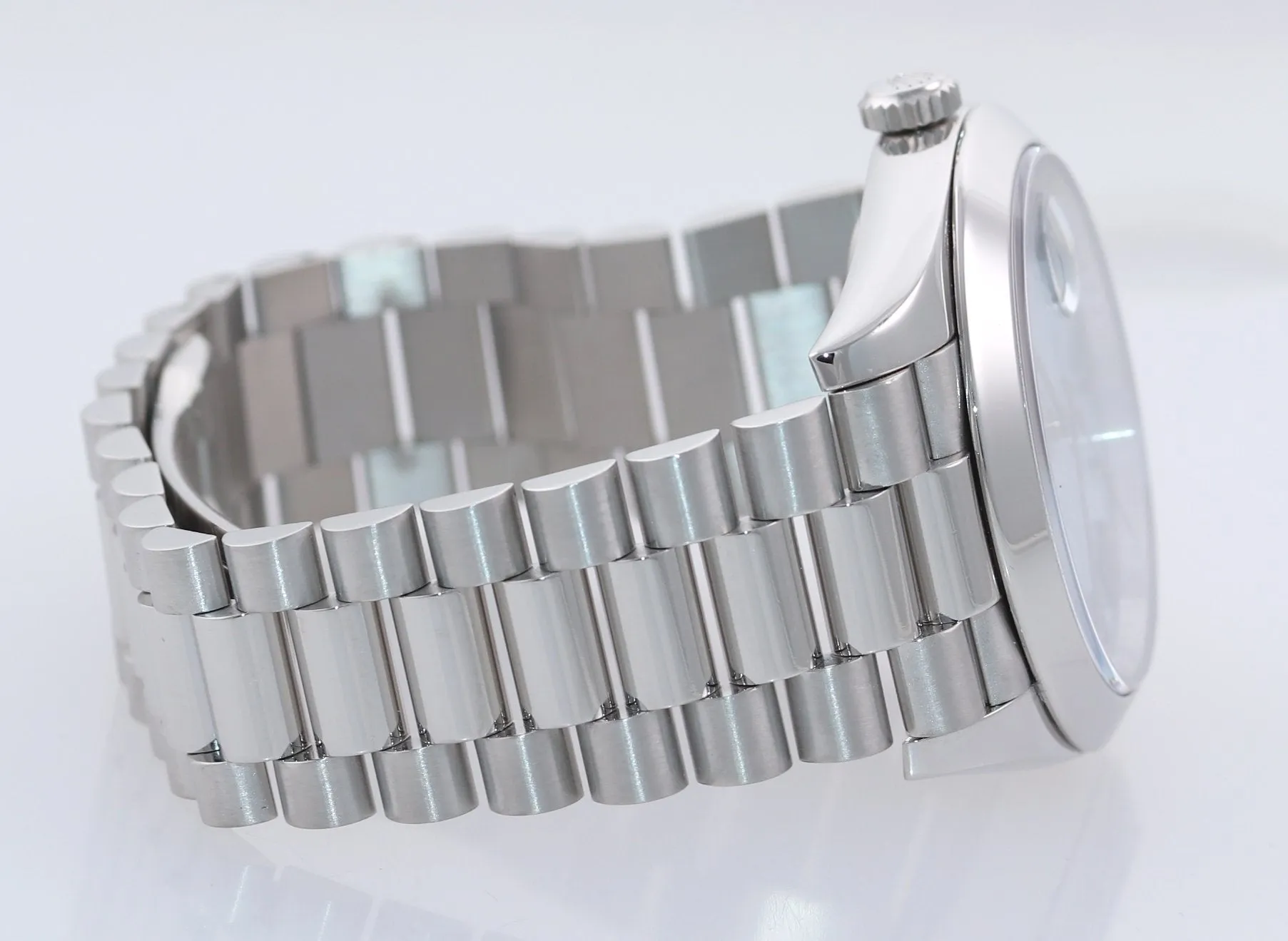 DISCONTINUED 2020 Rolex Platinum President Glacier Blue Roman 228206 Watch Box