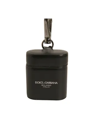 Dolce&Gabbana Unisex Black Airpods Case Polycarbonate Plaque Small Casual Holder
