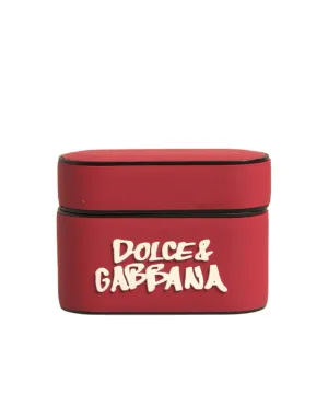 Dolce&Gabbana Unisex Red Airpods Case Polycarbonate Plaque Small Casual Holder