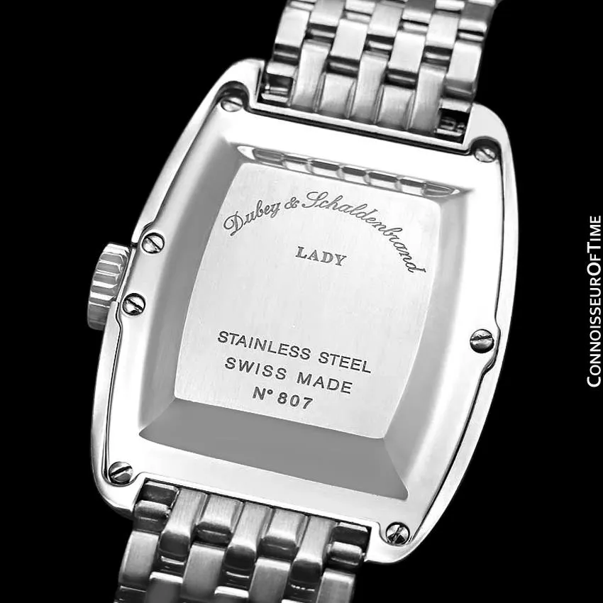 Dubey & Schaldenbrand Ladies Automatic Tonneau Luxury Watch - Stainless Steel
