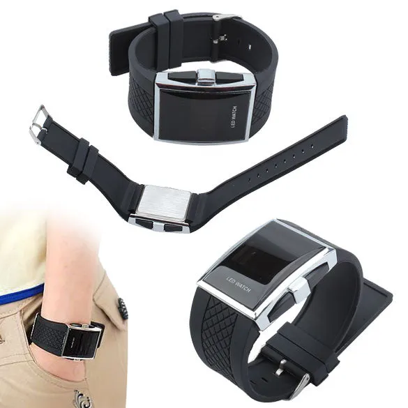 Durable casual cool Black sport watches for man LED Digital Men Watches Gift