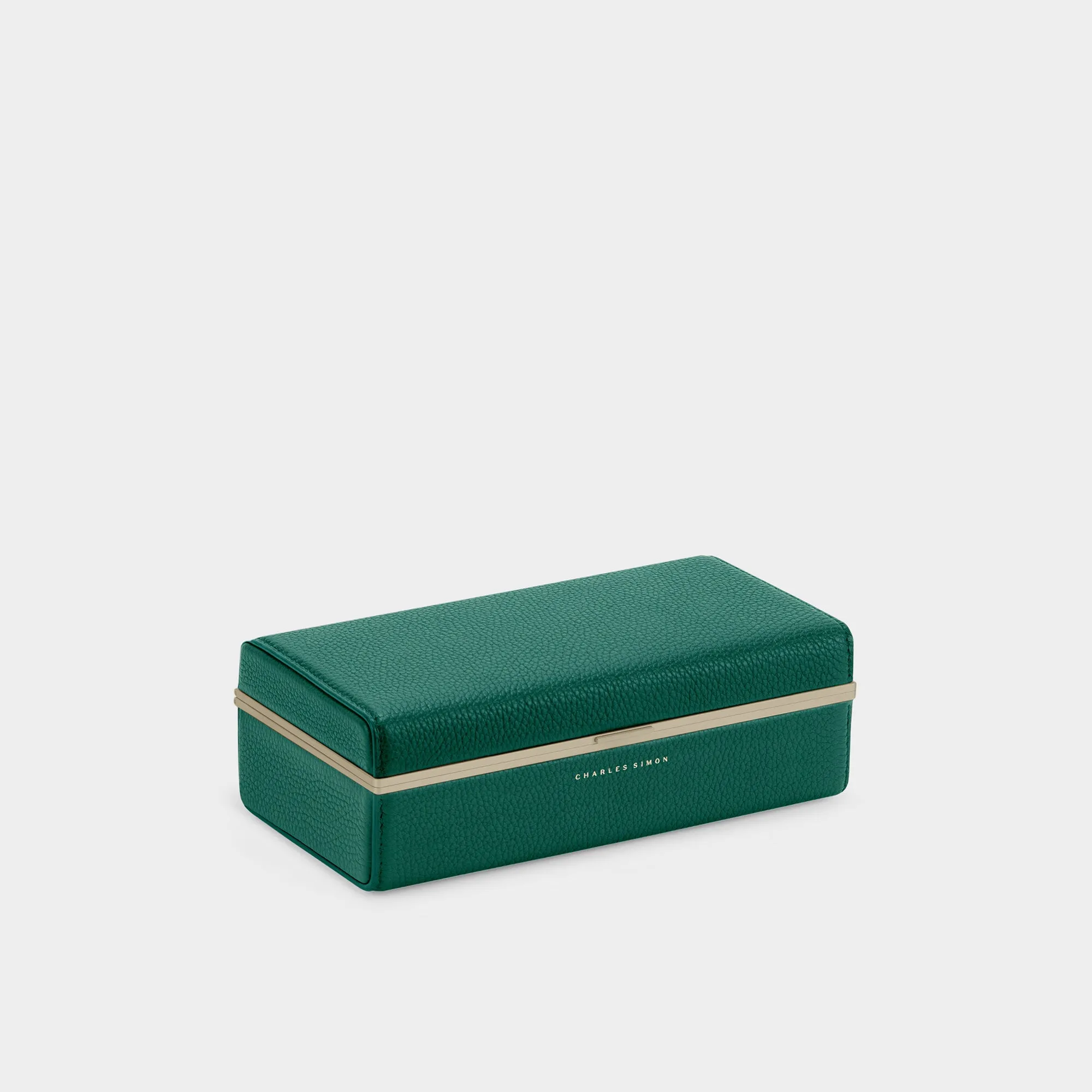 EATON 3 WATCH CASE - EMERALD / CHAMPAGNE