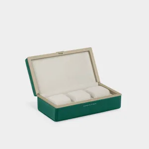 EATON 3 WATCH CASE - EMERALD / CHAMPAGNE
