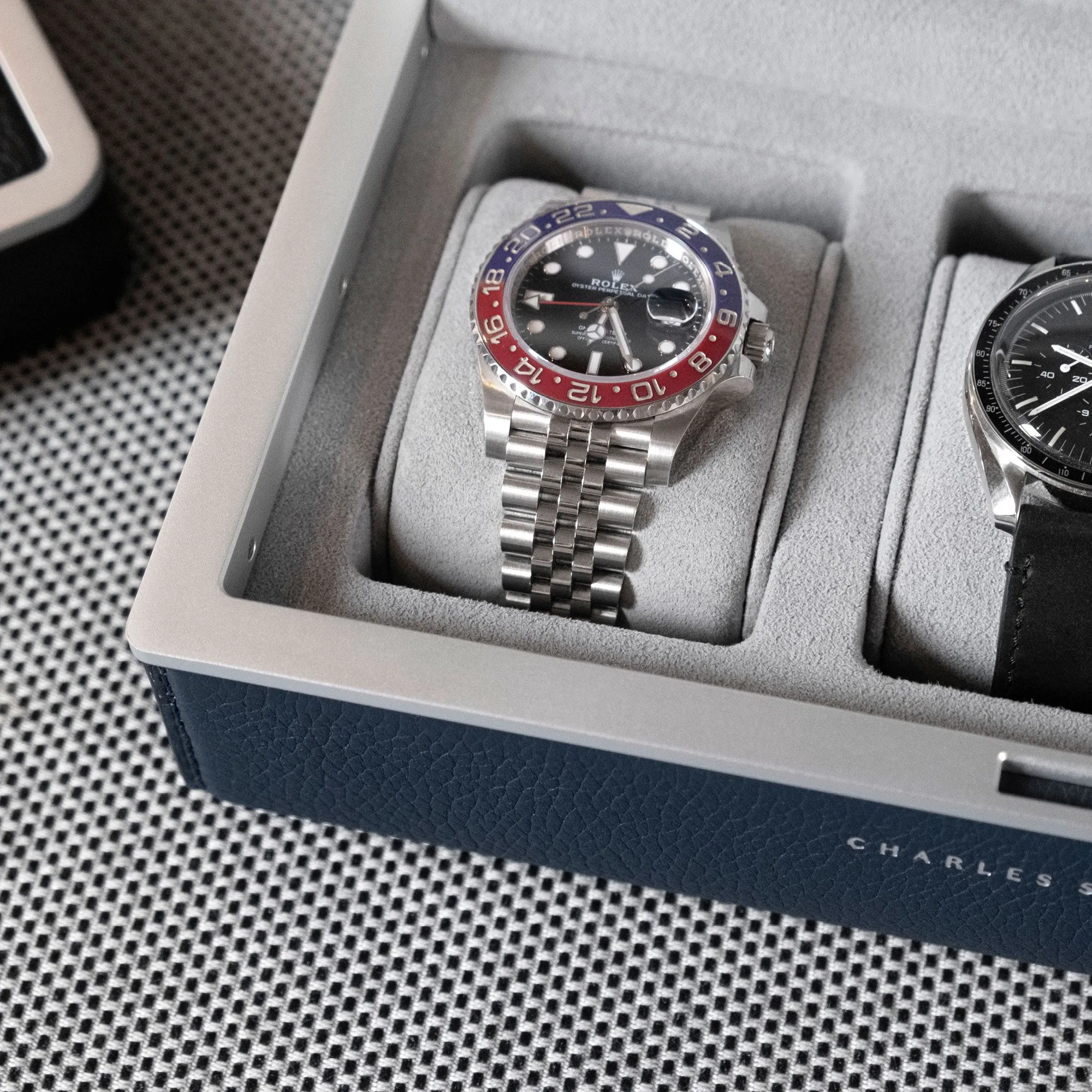 EATON 3 WATCH CASE - MARINE / GREY
