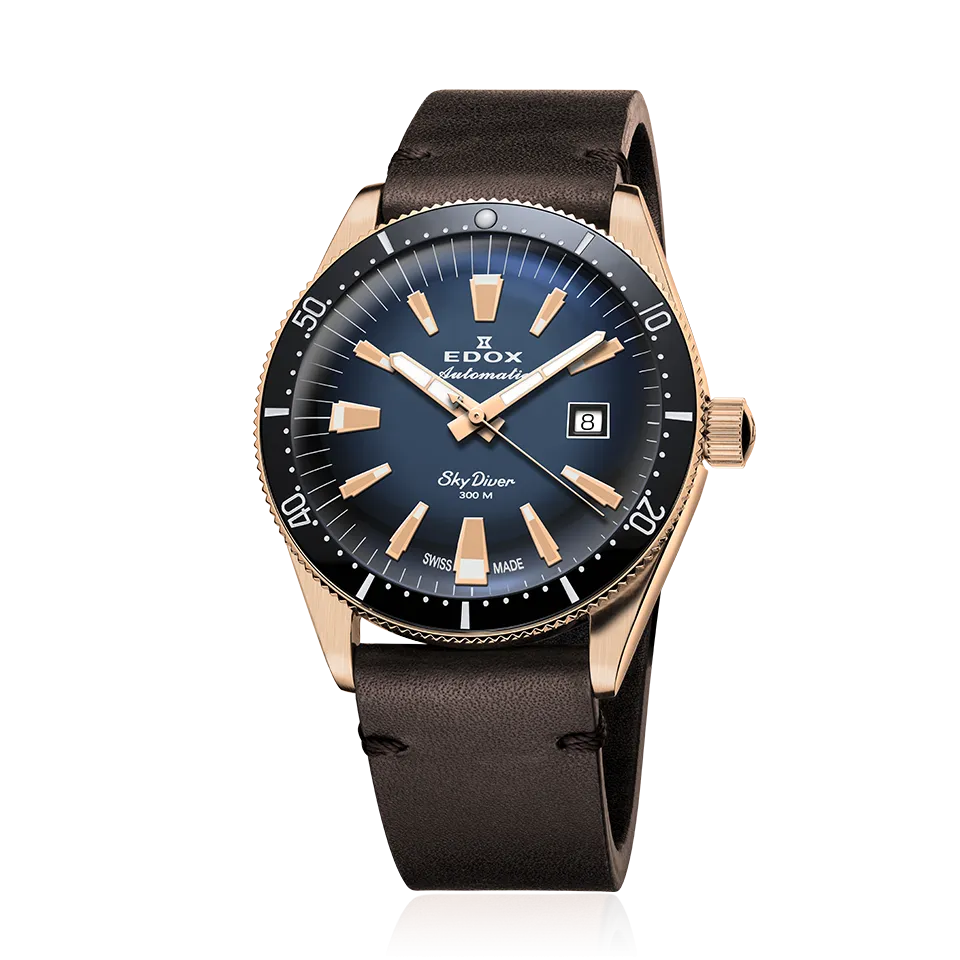 EDOX SWISS MADE 80126-BRN-BUIDR SKYDIVER DATE AUTOMATIC LIMITED EDITION