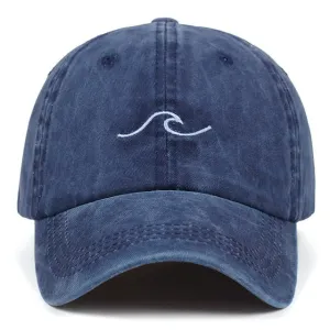 Embroidery Wavy Line Cap