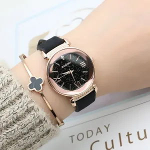 Emily Edwards Rose Gold Leather Watches