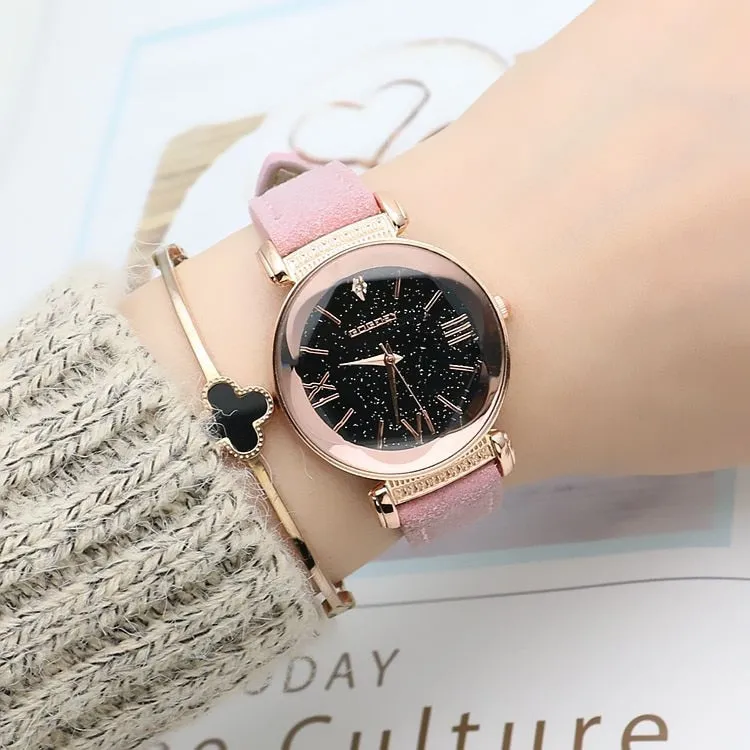 Emily Edwards Rose Gold Leather Watches