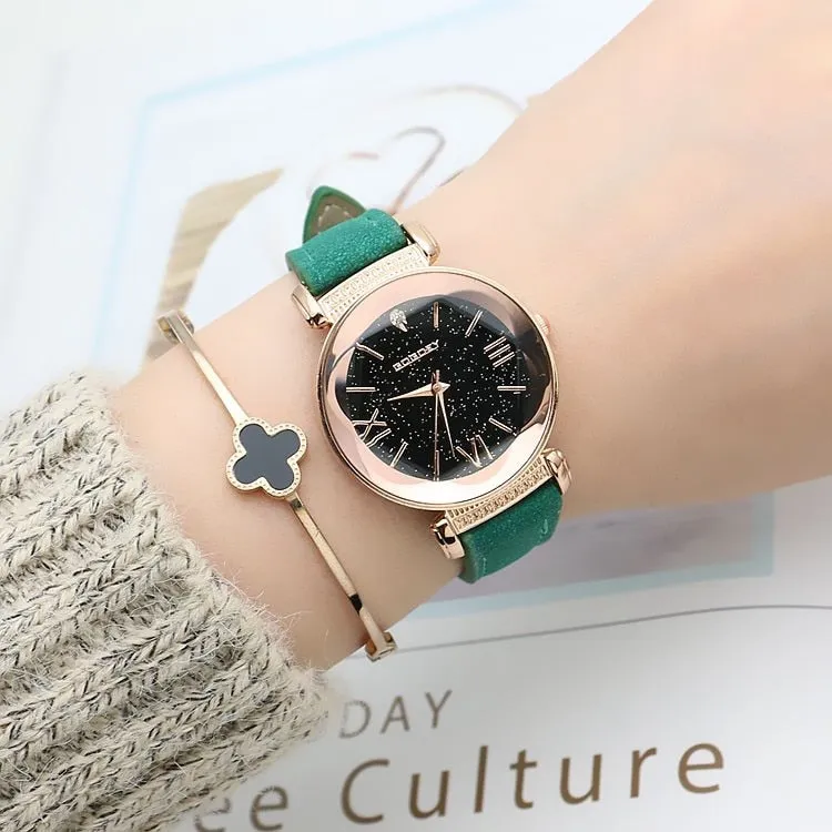 Emily Edwards Rose Gold Leather Watches