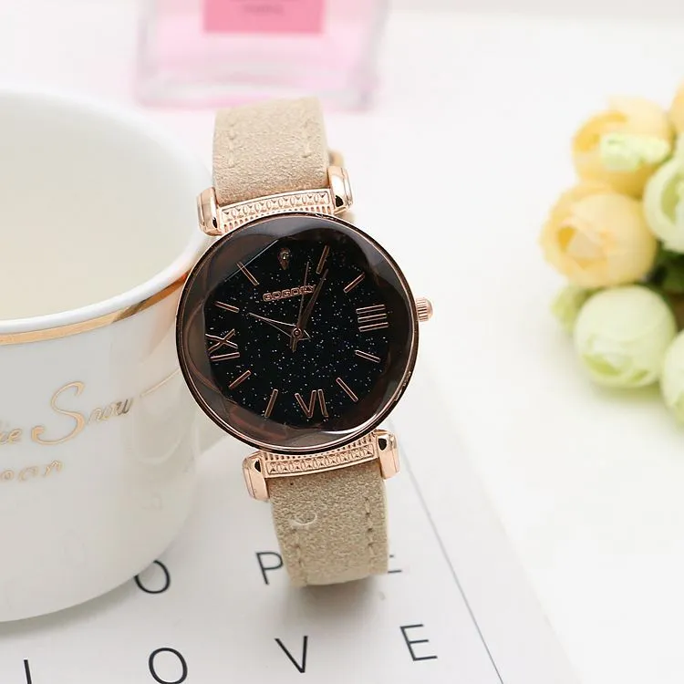 Emily Edwards Rose Gold Leather Watches