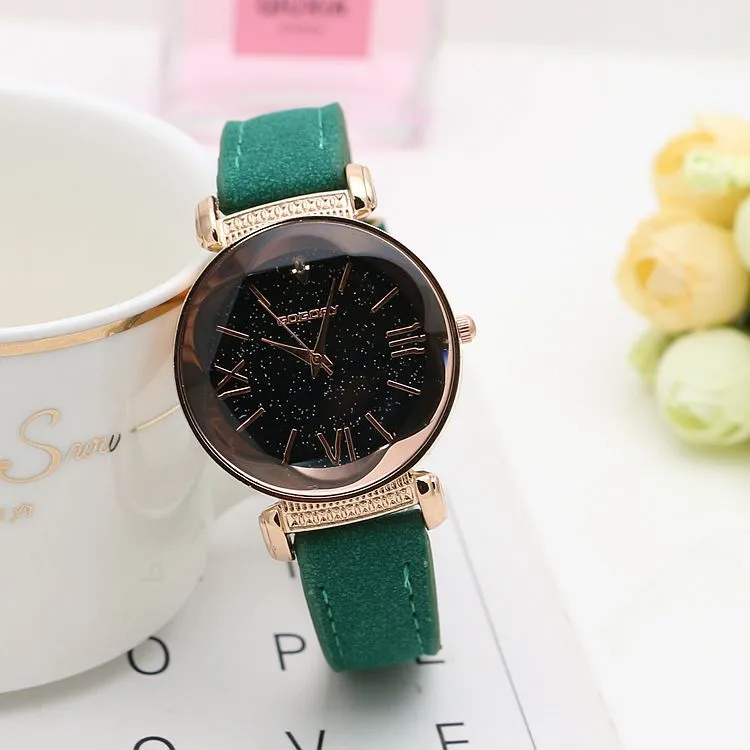 Emily Edwards Rose Gold Leather Watches