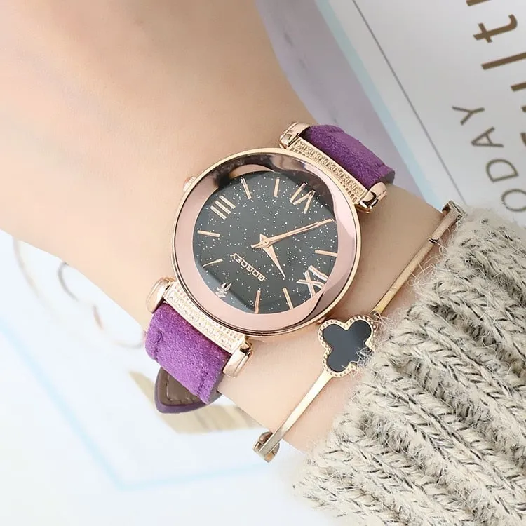 Emily Edwards Rose Gold Leather Watches