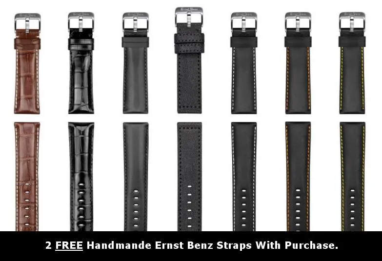 Ernst Benz GC10121 Mens Watch Chronoscope Contemporary 47mm Black Dial