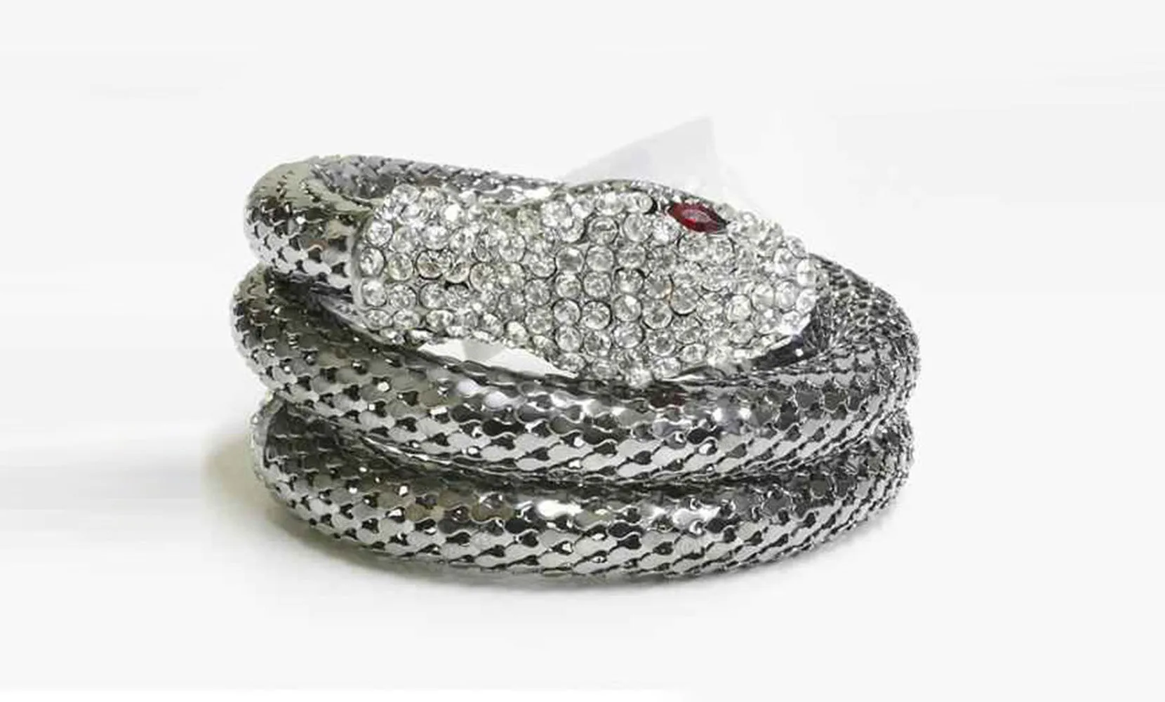 Exotic Designer Sultry Crystal Snake Bracelet