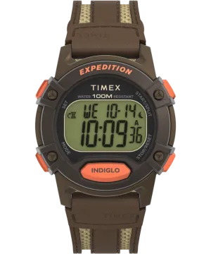 Expedition CAT5 40mm Leather and Fabric Strap Watch